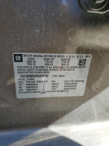 Photo 10 from auction – 2015 CHEVROLET SILVERADO with VIN 3GCUKSEC5FG475089