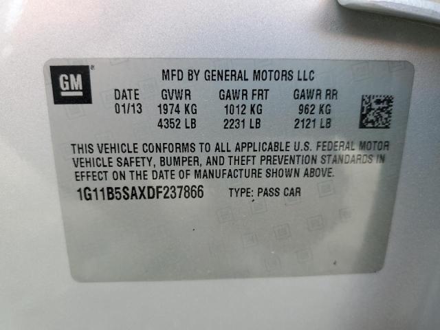 Photo 10 from auction – 2013 CHEVROLET MALIBU LS with VIN 1G11B5SAXDF237866