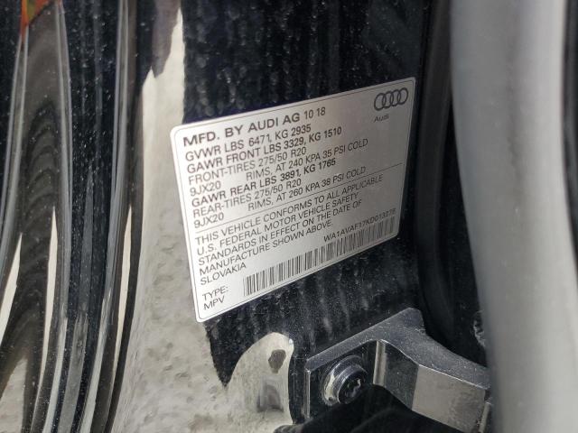 Photo 10 from auction – 2019 AUDI Q8 PREMIUM with VIN WA1AVAF17KD013278