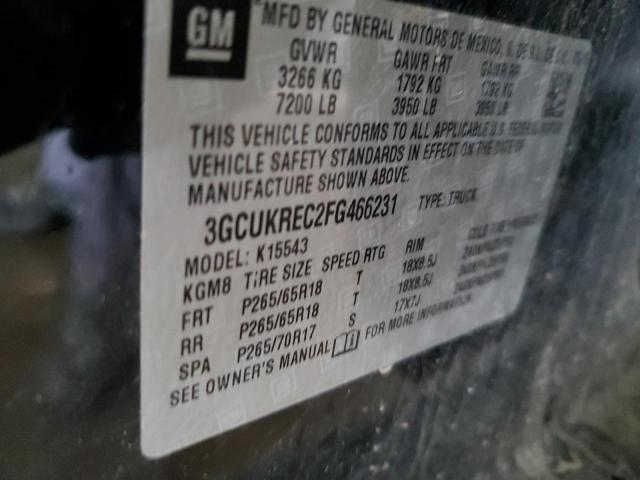Photo 10 from auction – 2015 CHEVROLET SILVERADO with VIN 3GCUKREC2FG466231