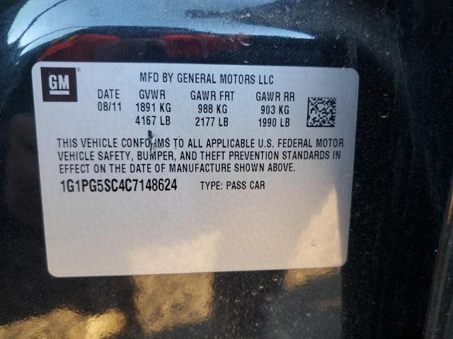 Photo 10 from auction – 2012 CHEVROLET CRUZE LT with VIN 1G1PG5SC4C7148624
