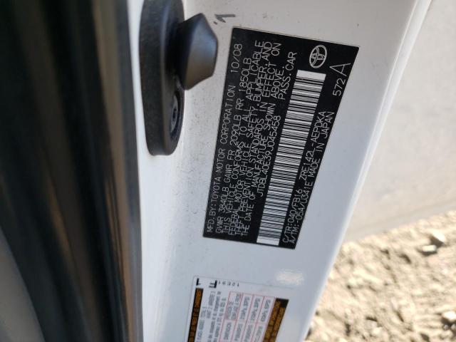 Photo 10 from auction – 2009 TOYOTA COROLLA BA with VIN JTDBL40E39J045458