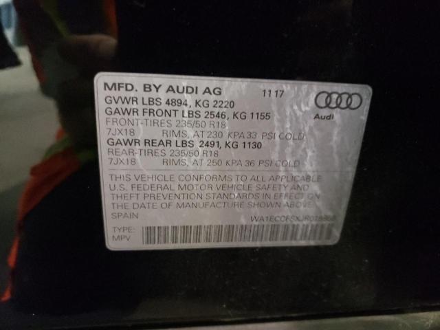 Photo 10 from auction – 2018 AUDI Q3 PREMIUM with VIN WA1ECCFSXJR018858