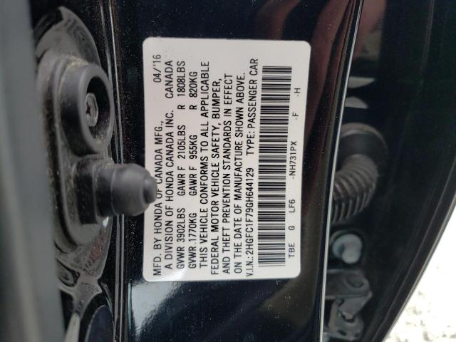 Photo 10 from auction – 2016 HONDA CIVIC EXL with VIN 2HGFC1F79GH644129