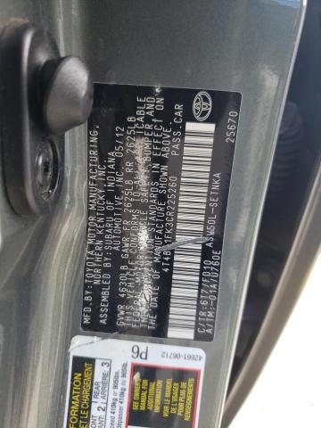 Photo 10 from auction – 2012 TOYOTA CAMRY BASE with VIN 4T4BF1FK3CR225260