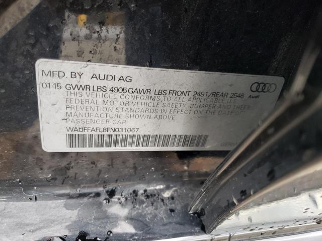 Photo 10 from auction – 2015 AUDI A4 PREMIUM with VIN WAUFFAFL8FN031067
