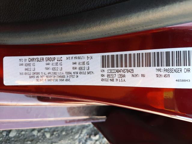 Photo 10 from auction – 2015 CHRYSLER 200 LIMITE with VIN 1C3CCCAB4FN578429