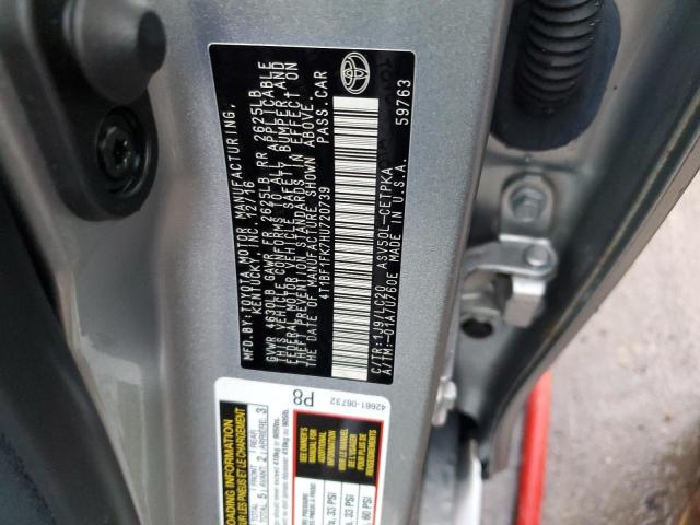 Photo 10 from auction – 2017 TOYOTA CAMRY LE with VIN 4T1BF1FK7HU720739