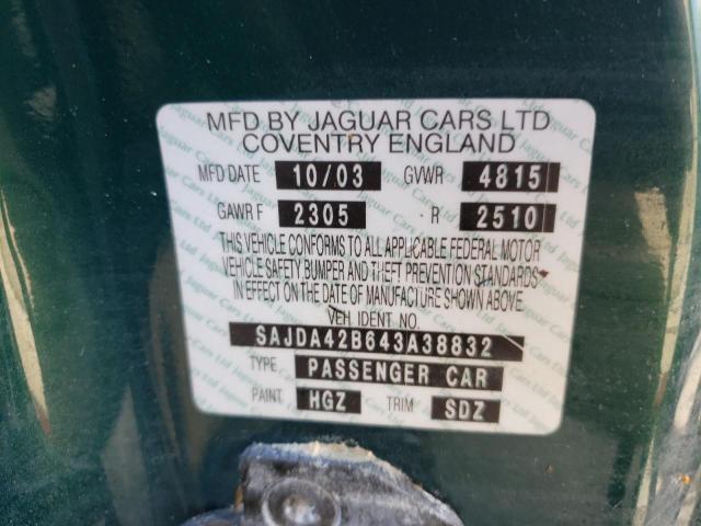 Photo 10 from auction – 2004 JAGUAR XKR with VIN SAJDA42B643A38832