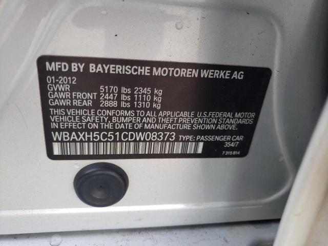 Photo 10 from auction – 2012 BMW 528 XI with VIN WBAXH5C51CDW08373
