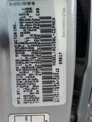 Photo 10 from auction – 2002 TOYOTA CAMRY LE with VIN 4T1BE32K52U520728