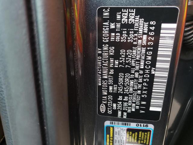 Photo 10 from auction – 2021 KIA TELLURIDE with VIN 5XYP5DHC0MG132648
