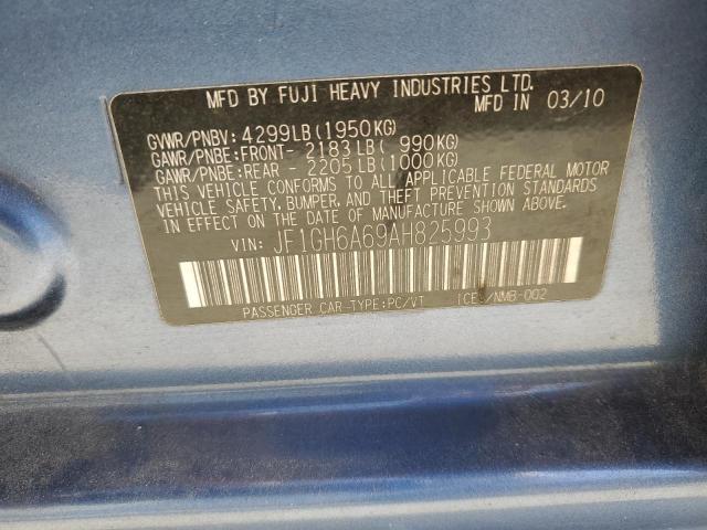 Photo 10 from auction – 2010 SUBARU IMPREZA 2. with VIN JF1GH6A69AH825993