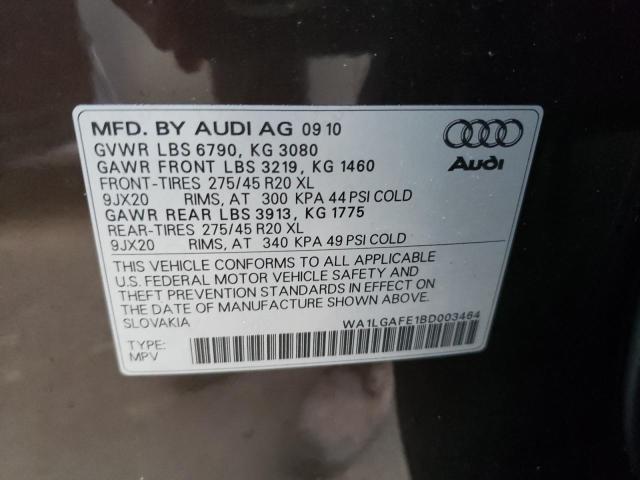 Photo 10 from auction – 2011 AUDI Q7 PREMIUM with VIN WA1LGAFE1BD003464