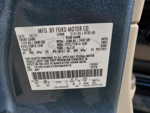 Photo 10 from auction – 2011 FORD ESCAPE HYB with VIN 1FMCU4K37BKB65515