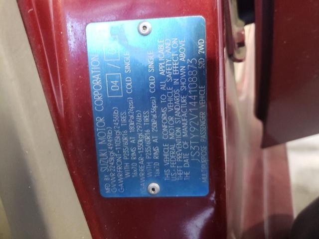 Photo 10 from auction – 2004 SUZUKI XL7 EX with VIN JS3TY92V144108873