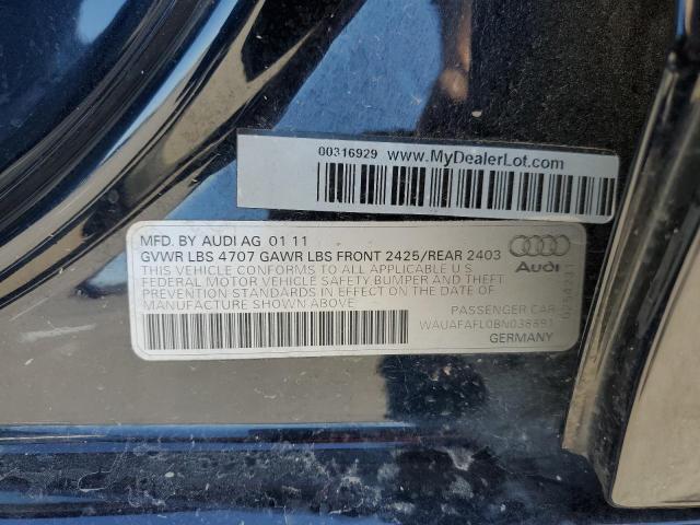 Photo 10 from auction – 2011 AUDI A4 PREMIUM with VIN WAUAFAFL0BN038891