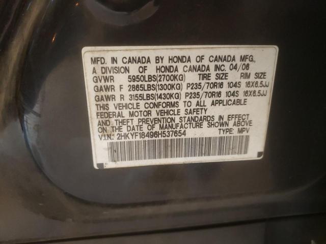 Photo 10 from auction – 2006 HONDA PILOT EX with VIN 2HKYF18496H537654