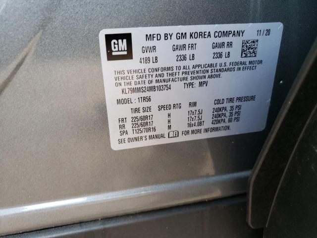 Photo 10 from auction – 2021 CHEVROLET TRAILBLAZE with VIN KL79MMS24MB103754