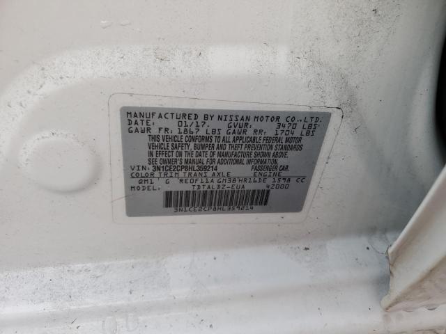 Photo 10 from auction – 2017 NISSAN VERSA NOTE with VIN 3N1CE2CP8HL359214