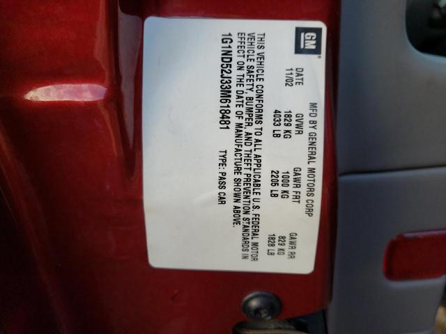 Photo 10 from auction – 2003 CHEVROLET MALIBU with VIN 1G1ND52J33M618481