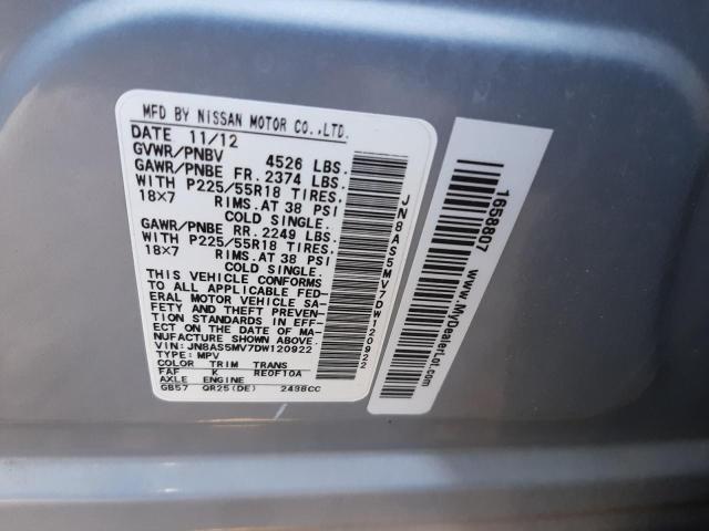 Photo 10 from auction – 2013 NISSAN ROGUE S with VIN JN8AS5MV7DW120922