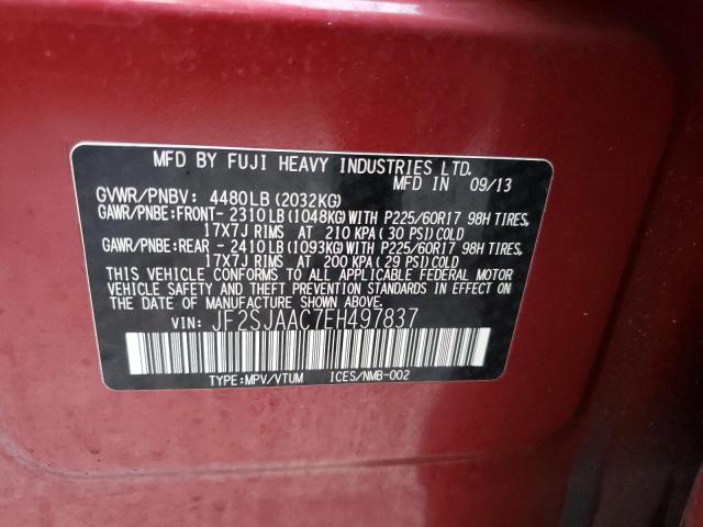 Photo 10 from auction – 2014 SUBARU FORESTER 2 with VIN JF2SJAAC7EH497837