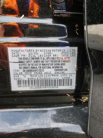 Photo 10 from auction – 2022 NISSAN SENTRA S with VIN 3N1AB8BVXNY210210
