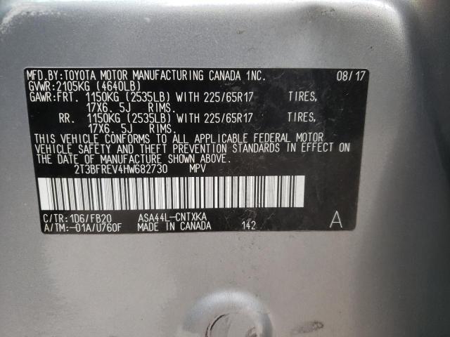 Photo 10 from auction – 2017 TOYOTA RAV4 LE with VIN 2T3BFREV4HW682730