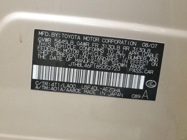 Photo 10 from auction – 2008 LEXUS LS 460 with VIN JTHBL46F185052723