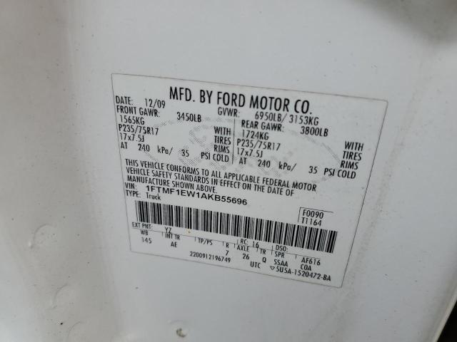 Photo 10 from auction – 2010 FORD F150 with VIN 1FTMF1EW1AKB55696