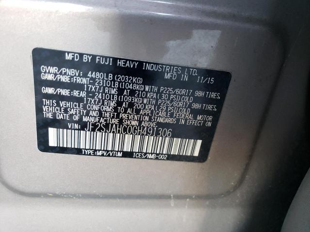 Photo 10 from auction – 2016 SUBARU FORESTER 2 with VIN JF2SJAHC0GH491306