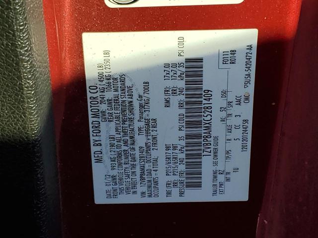 Photo 10 from auction – 2012 FORD MUSTANG with VIN 1ZVBP8AMXC5281409