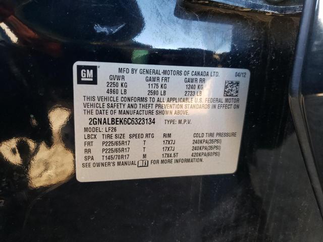 Photo 10 from auction – 2012 CHEVROLET EQUINOX LS with VIN 2GNALBEK6C6323134