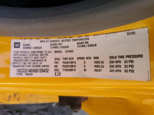 Photo 10 from auction – 2006 CHEVROLET COLORADO with VIN 1GCCS148X68128432
