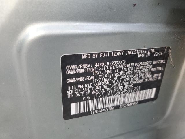 Photo 10 from auction – 2016 SUBARU FORESTER 2 with VIN JF2SJADC8GH501201