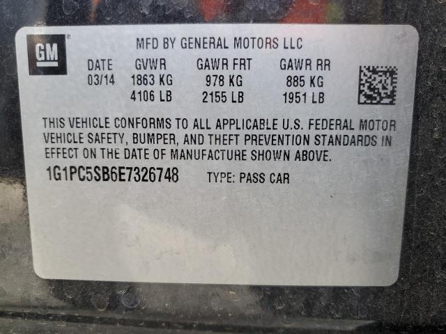 Photo 10 from auction – 2014 CHEVROLET CRUZE LT with VIN 1G1PC5SB6E7326748