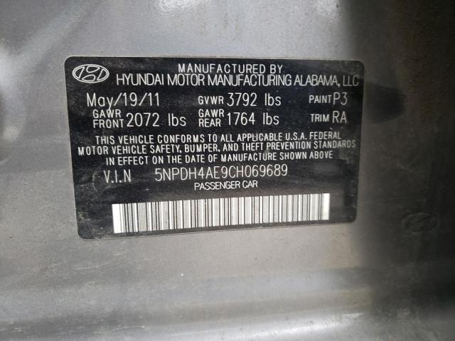 Photo 10 from auction – 2012 HYUNDAI ELANTRA GL with VIN 5NPDH4AE9CH069689