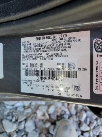 Photo 10 from auction – 2011 FORD FUSION SE with VIN 3FAHP0HA9BR344561