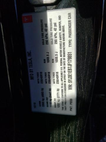 Photo 10 from auction – 2018 TESLA MODEL 3 with VIN 5YJ3E1EB7JF179851
