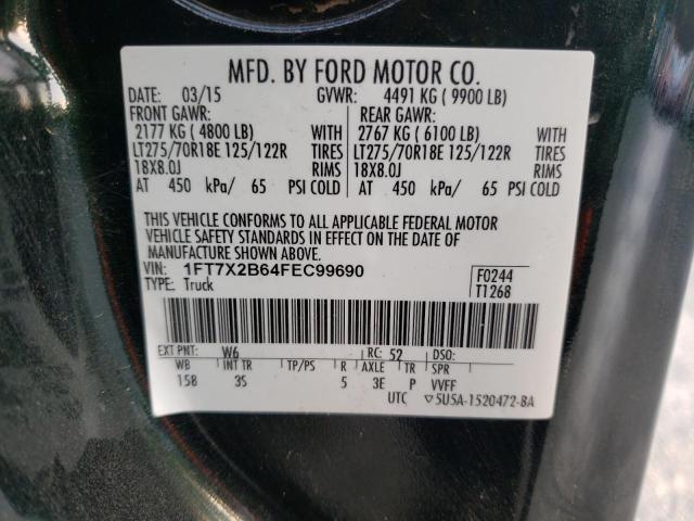 Photo 10 from auction – 2015 FORD F250 SUPER with VIN 1FT7X2B64FEC99690