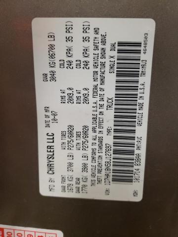 Photo 10 from auction – 2008 DODGE RAM 1500 S with VIN 1D7HA18N58J127697