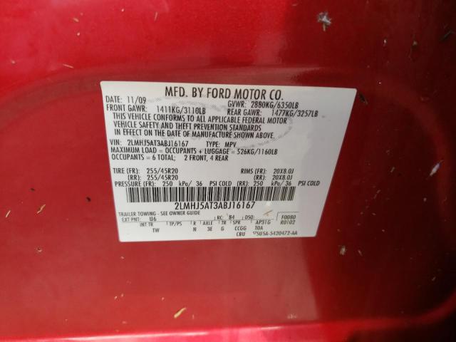 Photo 10 from auction – 2010 LINCOLN MKT with VIN 2LMHJ5AT3ABJ16167