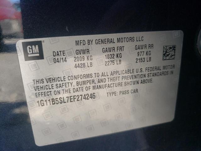 Photo 10 from auction – 2014 CHEVROLET MALIBU LS with VIN 1G11B5SL7EF274246