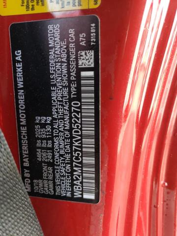 Photo 10 from auction – 2019 BMW 230I with VIN WBA2M7C57KVD52270