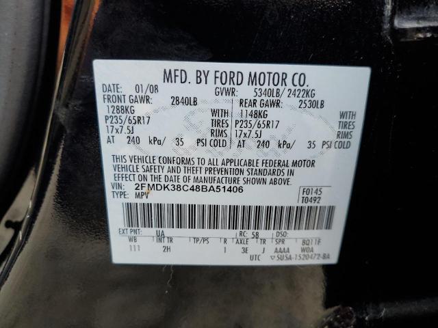 Photo 10 from auction – 2008 FORD EDGE SEL with VIN 2FMDK38C48BA51406