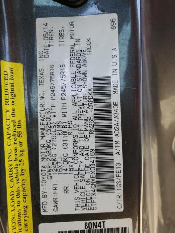 Photo 10 from auction – 2014 TOYOTA TACOMA PRE with VIN 5TFTX4GNXEX034169
