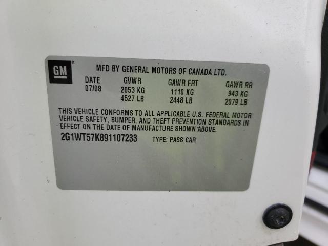 Photo 10 from auction – 2009 CHEVROLET IMPALA 1LT with VIN 2G1WT57K891107233