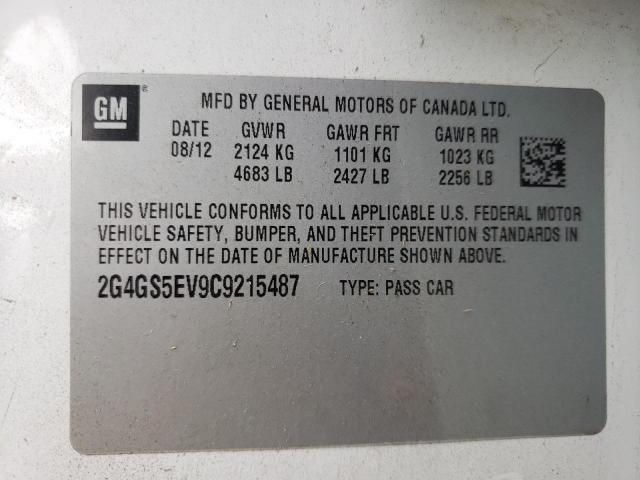 Photo 10 from auction – 2012 BUICK REGAL PREM with VIN 2G4GS5EV9C9215487