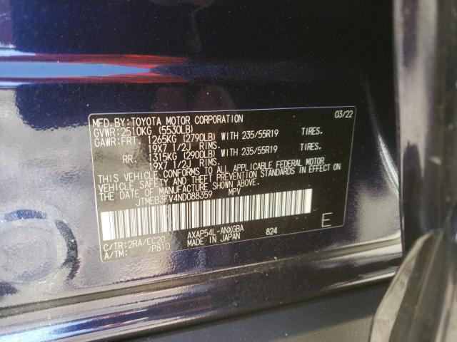 Photo 10 from auction – 2022 TOYOTA RAV4 PRIME with VIN JTMEB3FV4ND088359